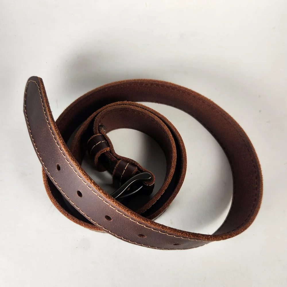 WRANGLER Belt Men’s Size 42 Brown Western Genuine Leather Cowboy Workwear